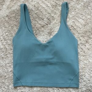 Lululemon Athletica Light Teal Workout Crop Tank Size 0